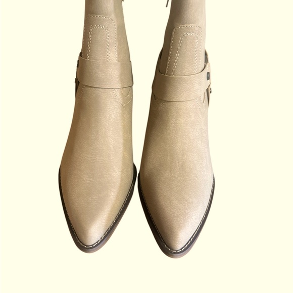 Oasis Society Jackson Pointed Toe Bootie Size 9 Khaki Zipper Closure NEW - Picture 4 of 10